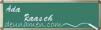 Ada Raasch Visitenkarte